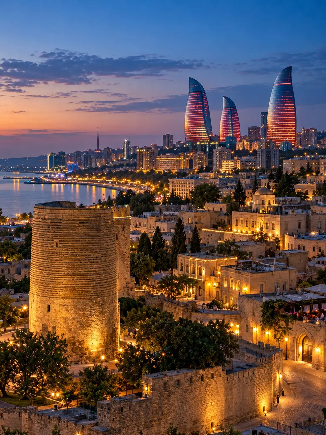 Baku skyline, Azerbaijan